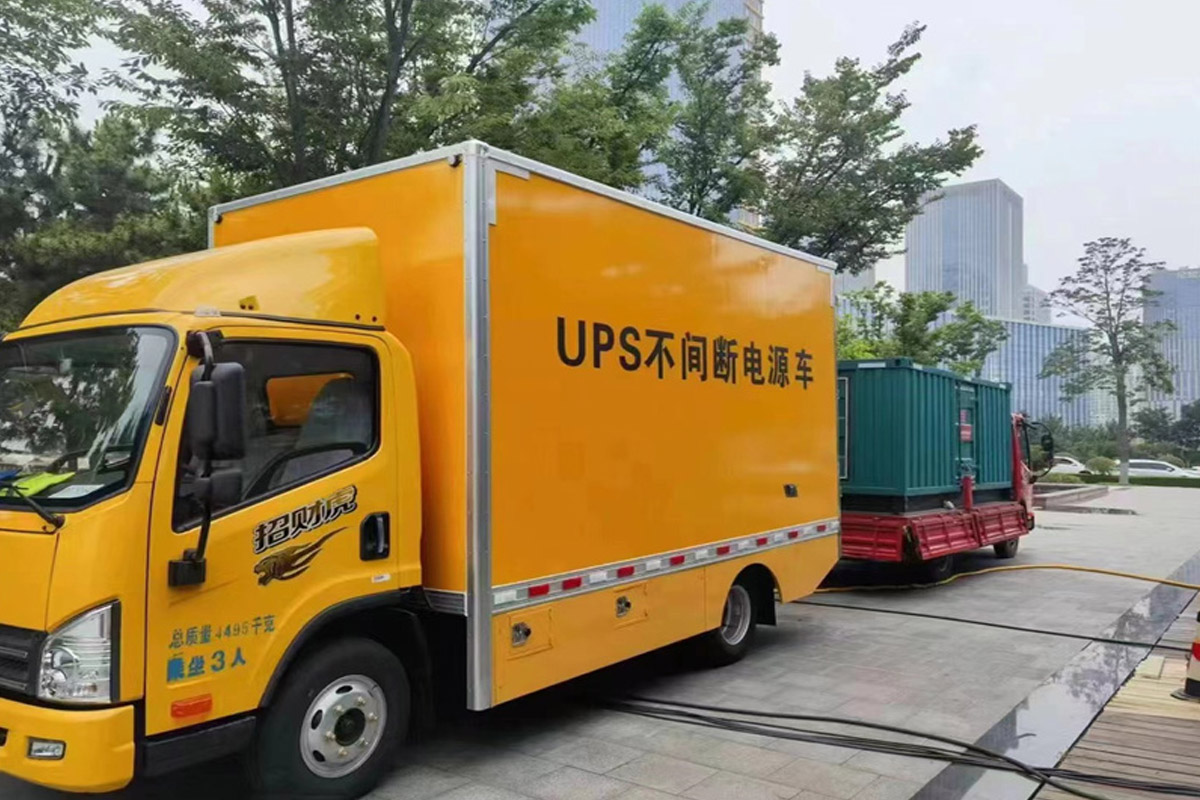 巢湖发电机租赁施工现场