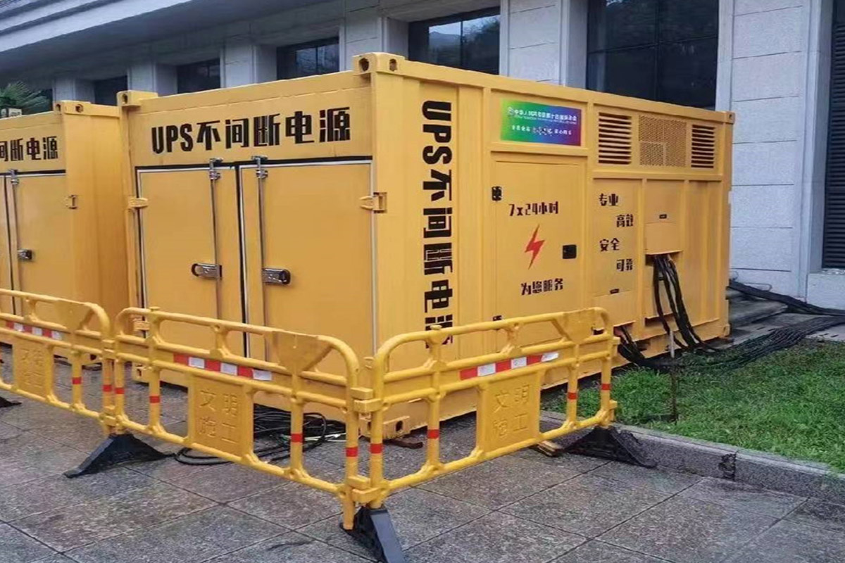 巢湖发电机租赁施工现场